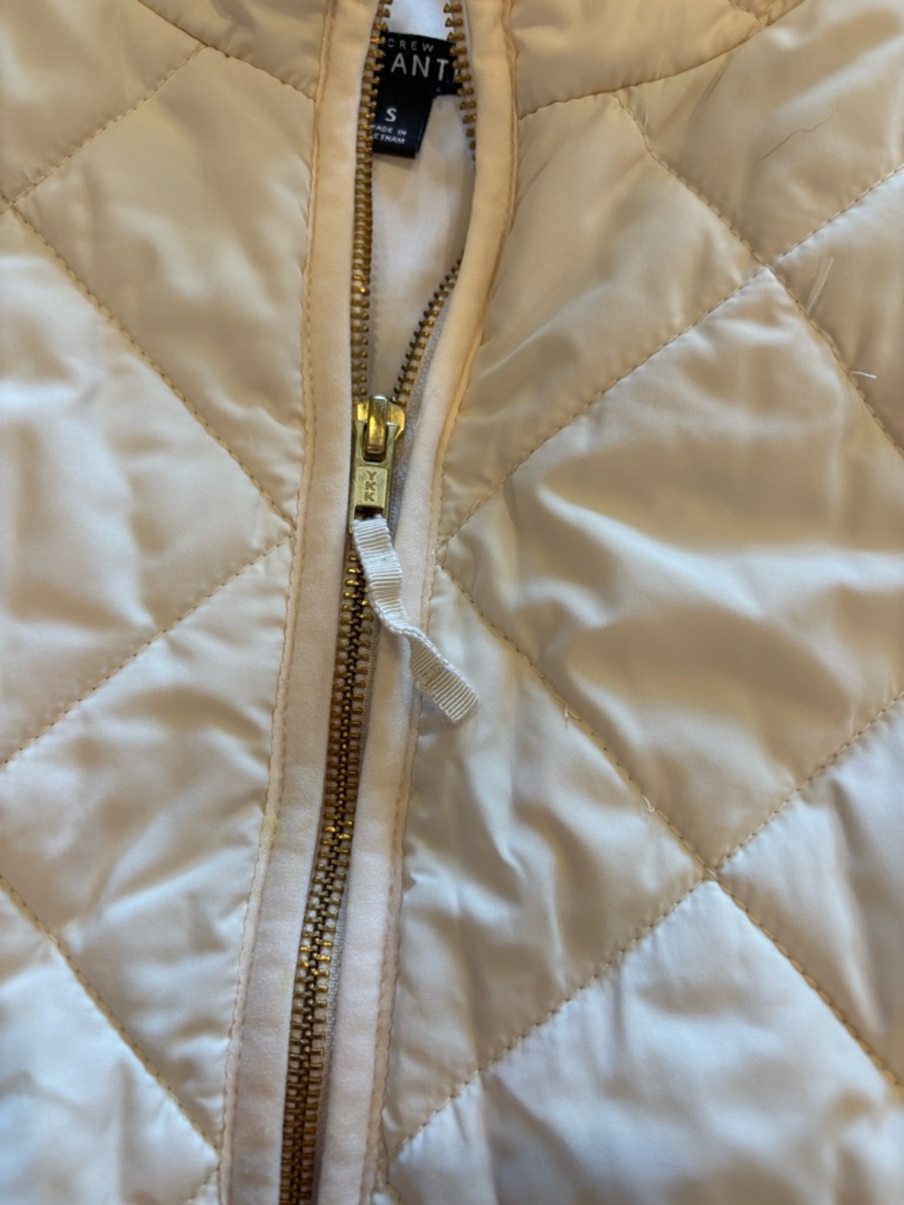 LAST CHANCE! J. Crew Factory Cream Puffer Vest - Picture 3 of 5